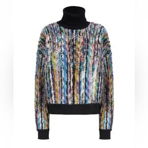 MISSONI Multicolor Boucle Women's Roll Neck Sweater NWOT Small - Medium